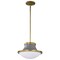 Nuvo Lafayette 1-Light Pendant 14 in. Gray / Natural Brass Accents White Opal Glass 60/7917 - alternate 1